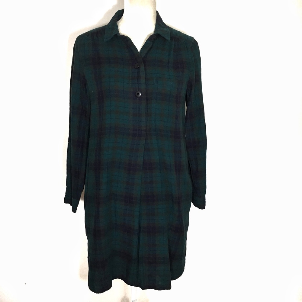 Madewell • Alma plaid latitude shirt dress